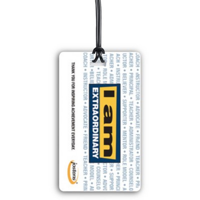 Full Color Write On Tag w/ Flexible Plastic Loop Strap (Rectangle 2.625"x4.5")
