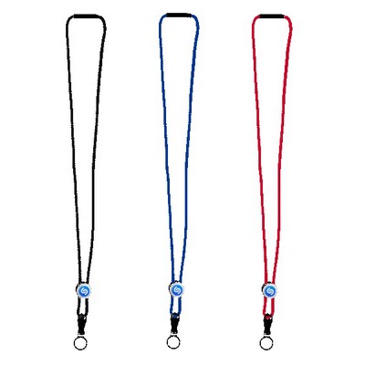 3/16" Nylon Cord Lanyard with Snap-Buckle Release, Standard O-Ring & Slider