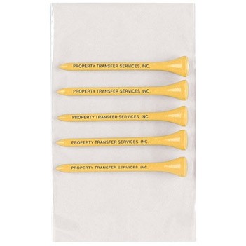 Pro Elite Poly Bag Pack w/ 5 Tiger Golf Tees (2 3/4")