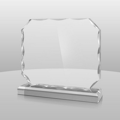 Horizontal Mount Clear Glacial Ice Award II (7"x7"x2")