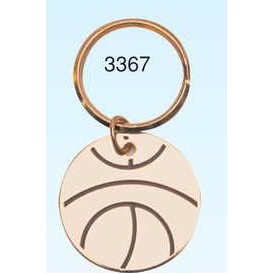 Gold Plated Basketball Key Ring