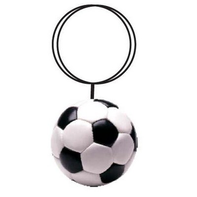 Soccer Ball Key Chain w/Clear Mirrored Back (6 Square Inch)