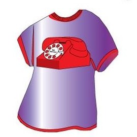 Rotary Dial Telephone T-Shirt Lapel Pin