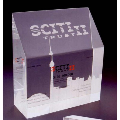 5"x5-1/2"x1-7/8" Acrylic Wedge Award