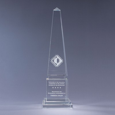 13" Athena Obelisk Crystal Award