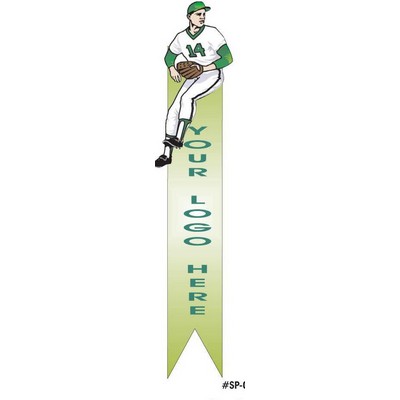 Baseball Player Bookmark w/ Black Back