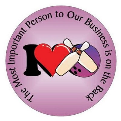 I Love Bowling Photo Hand Mirror (2½" Diameter)