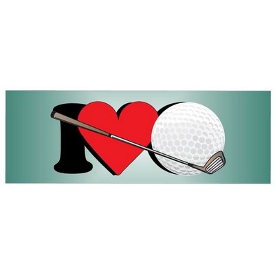 I Love Golf Panoramic Badge w/ Bar Pin (1 5/8"x4 5/8")