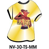 Vegas Vic Neon Cowboy T-Shirt Mighty Mini Magnet