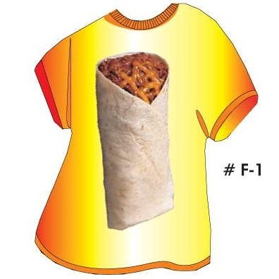 Burrito T-Shirt Acrylic Coaster w/Felt Back