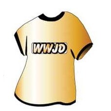WWJD T-Shirt Lapel Pin