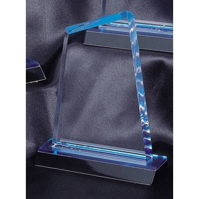 Blue Mirrored - Sierra - Acrylic Award w/ Black Base - 4"x7"