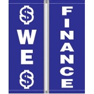 16 Oz. Vinyl Pole Banner Set - We Finance (3'x8')