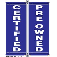 18 Oz. Vinyl Pole Banner Set - Certified Pre Owned (3'x8')