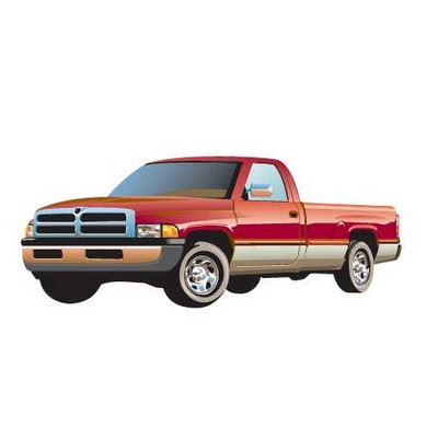 Red Pick Up Executive Magnet w/ Full Magnetic Back (10 Square Inch)