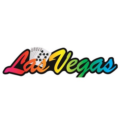Las Vegas w/ Royal Flush Maxi Magnet (4 Square Inch)