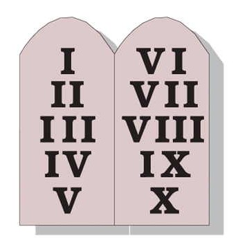10 Commandments Promotional Magnet w/ Strip Magnet (10 Square Inch)