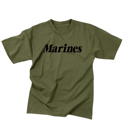 Military Olive Drab 'Marines' Training T-Shirt (S to XL)