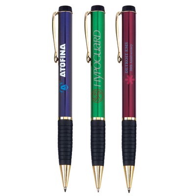 Metal Pen, Ballpoint pen, Twist action, Blue ink refill optional