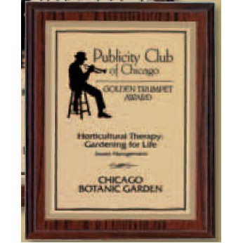 Cherry Finish Plaque w/Metal Engraving Plate (7"x9")