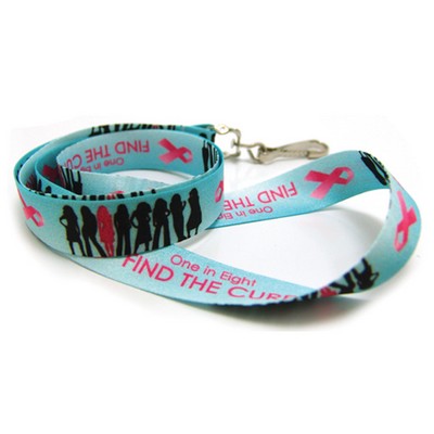 Breast Cancer Awareness Digitally Sublimated Lanyard