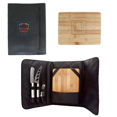 Picnic Cheese Set w/Bamboo Board (5 Piece)
