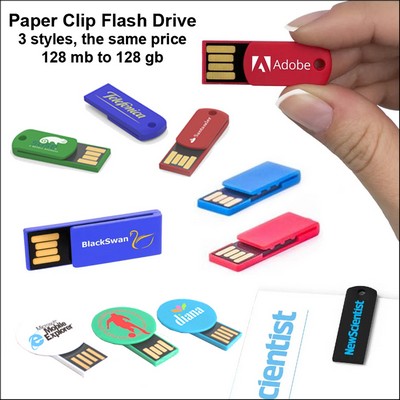 Paper Clip Flash Drive - 128 MB Memory