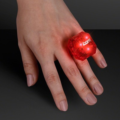 Huge Red Gem Lighted Rings - PRINTED