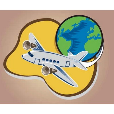 Prop Plane Metal Photo Magnet (2 1/2"x2 1/2")