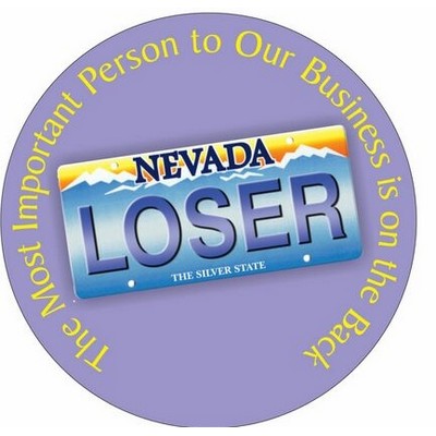 Nevada License Plate Round Hand Mirror (2½" Diameter)