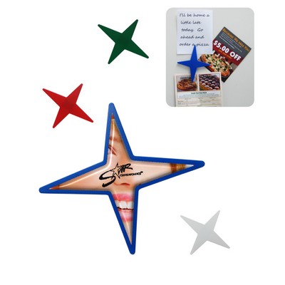 Star Shaped Magnetic Memo Clip - Full Color