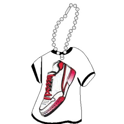Sneaker Promotional Line T-Shirt Key Chain w/ Black Reverse (8 Square Inch)