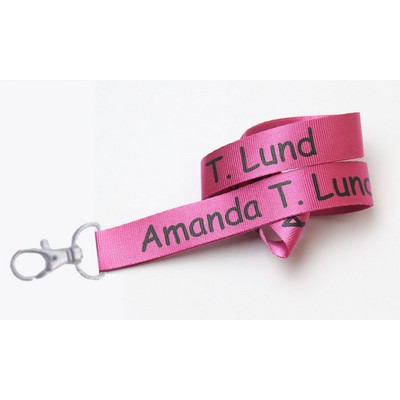 3/4" Pink Nylon Lanyard (20 Mil)