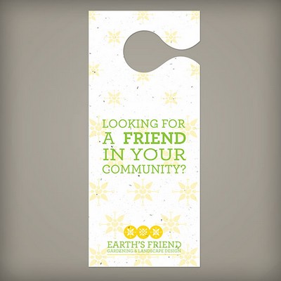 Single-Sided Seed Paper Door Knockers