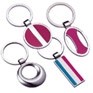 Stock Key Chain - Red Ellipse Fob w/Contrast Accent