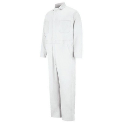 Red Kap™ Men's Button-Front Cotton Coverall - White