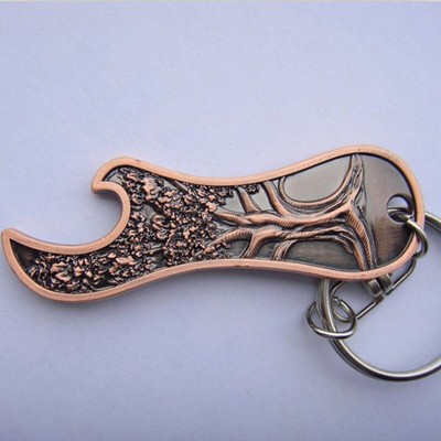 Die Cut Tree Bottle Opener with Key Chain