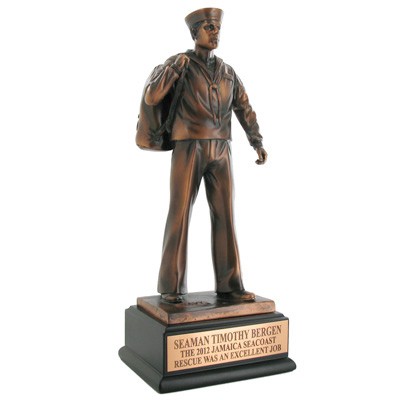 11 ½" Bronze Electroplated Navy Seaman Trophy