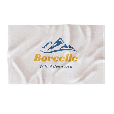 16" x 25" Golf/Sports Towel Velour Hemmed White