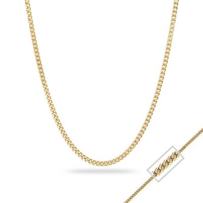 18" 14K Yellow Gold Curb Chain Necklace - 2.07gm