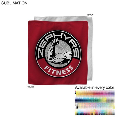 Microfiber Dri-Lite Terry Cooling Refresher Towel, Sublimated Edge to Edge 1 Side (10"x10")