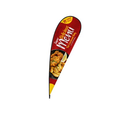 Flex Blade® Flag Only, Single-Sided Teardrop Banner Flag 17.5'H