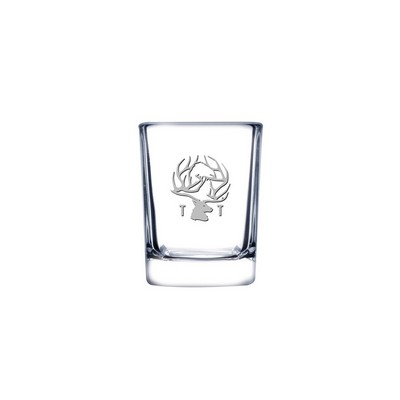 2.5 oz Shooter Selection Square Shot Glass (Deep Etch)
