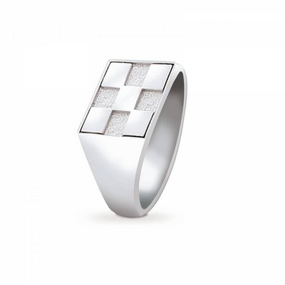 Stock Square Ladies' Sterling Silver Ring