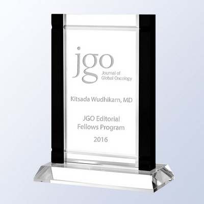 Manzanillo Crystal Award w/Black Accent