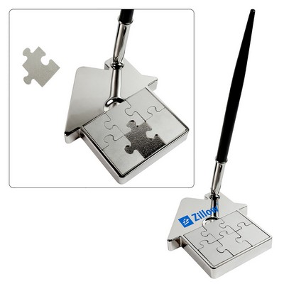 Metal House Puzzle Pen Set