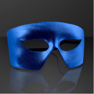 Blue Masks, Mardi Gras Costume Accessory (NON-Light Up) - BLANK