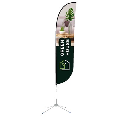 9' Convex Shape Feather Flag - 1 Side Imprint