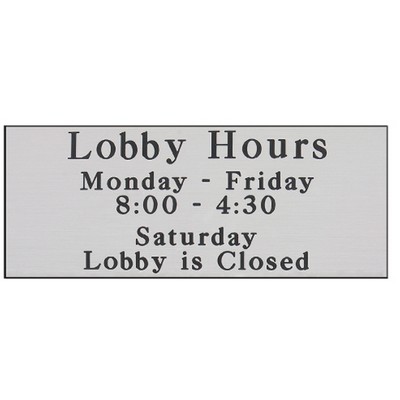 Engraved Extended Wall Holder Replacement Signs - Horizontal, 8" x 3"