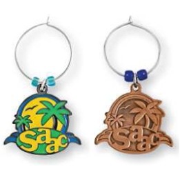 ¾" Die Struck Wine Charm w/Matte or Antique Plating